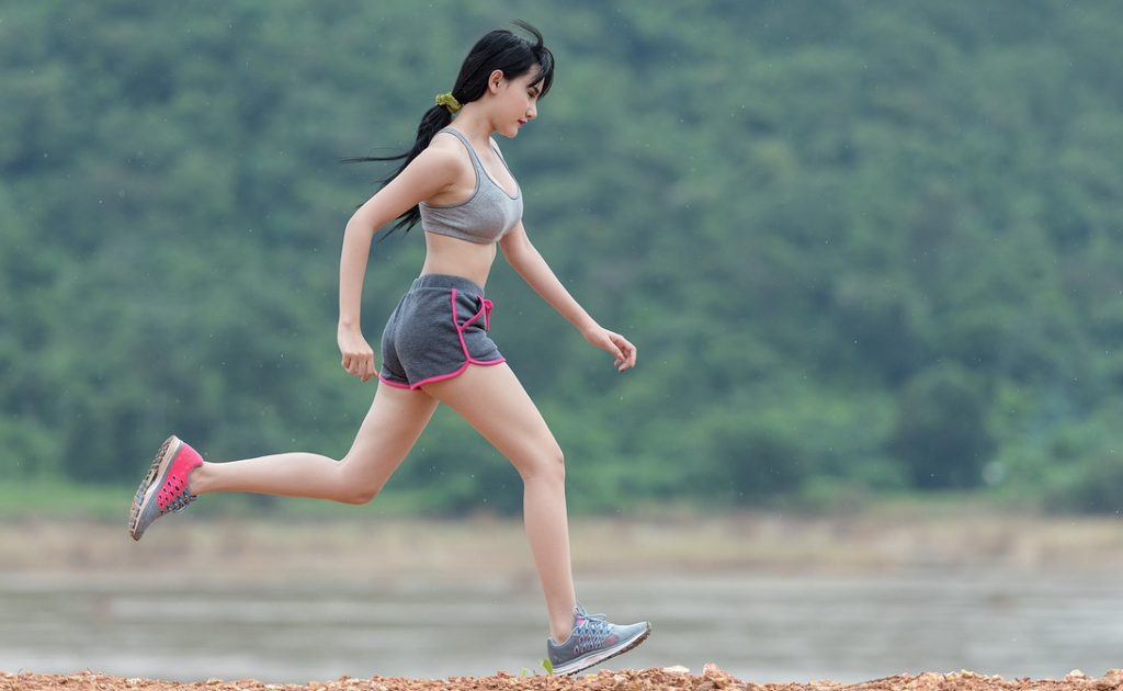 Person running outdoors